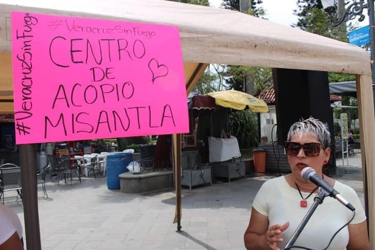 Instalan centro de acopio en Misantla, ante incendios en Orizaba