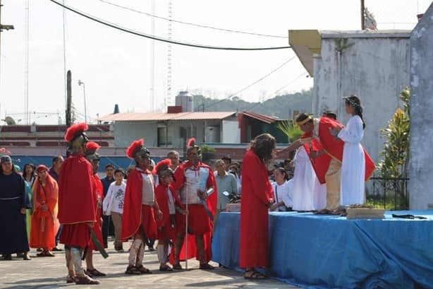 Gran afluencia en Misantla durante Viacrucis