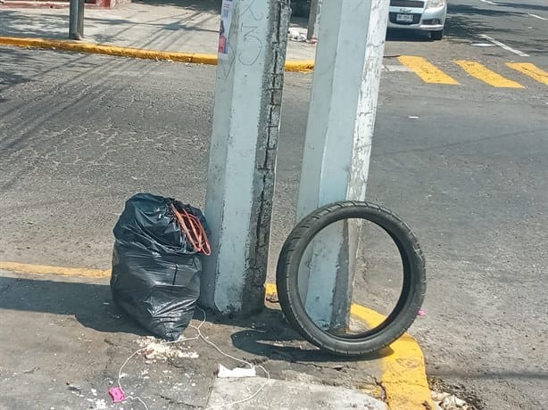 Reportan varias calles con basura en Centro Histórico de Veracruz