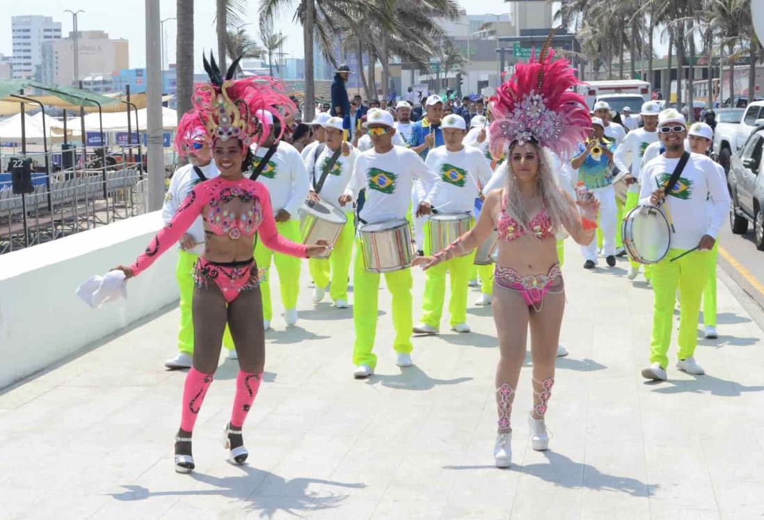 Realizan rumbata del Carnaval de Veracruz 2024 | VIDEO