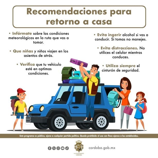 ¿Regresas de vacaciones? ¡Maneja con precaución!; sigue estos consejos