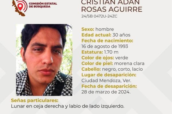 Buscan a Cristian Adán; fue reportado como desaparecido en Mendoza