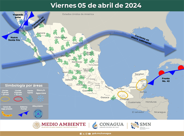 ¡Frente frío 44 se acerca a México! Checa cuándo llega y qué estados serán afectados