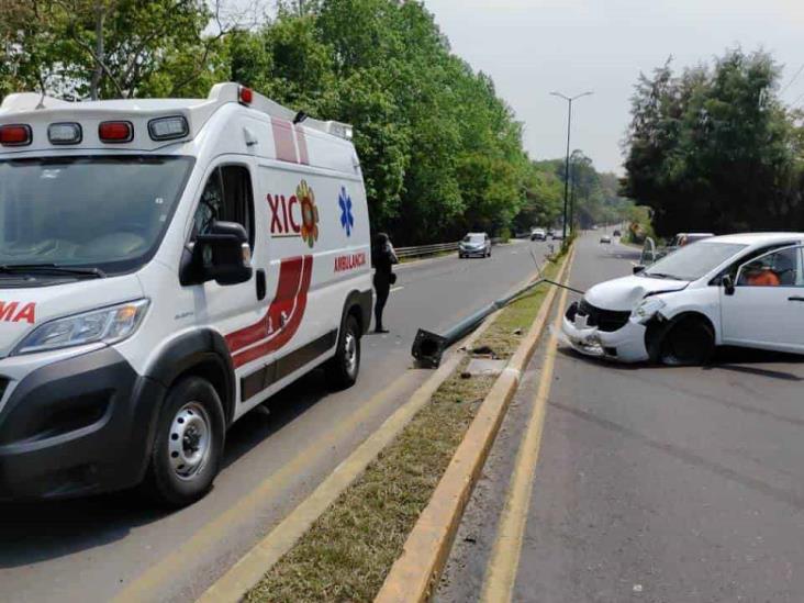 Aparatoso accidente en el bulevar Xalapa-Coatepec