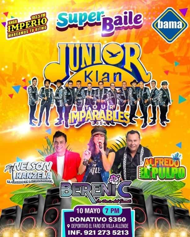 Nelson Kanzela, Junior Klan y Alfredo El Pulpo, se unen en este super baile muy cerca de Coatzacoalcos