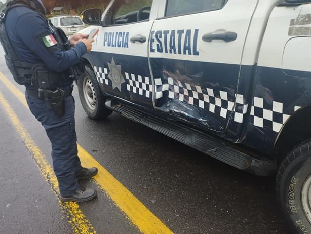 Patrulla de SSP protagoniza choque en calles de Banderilla; hay dos lesionados