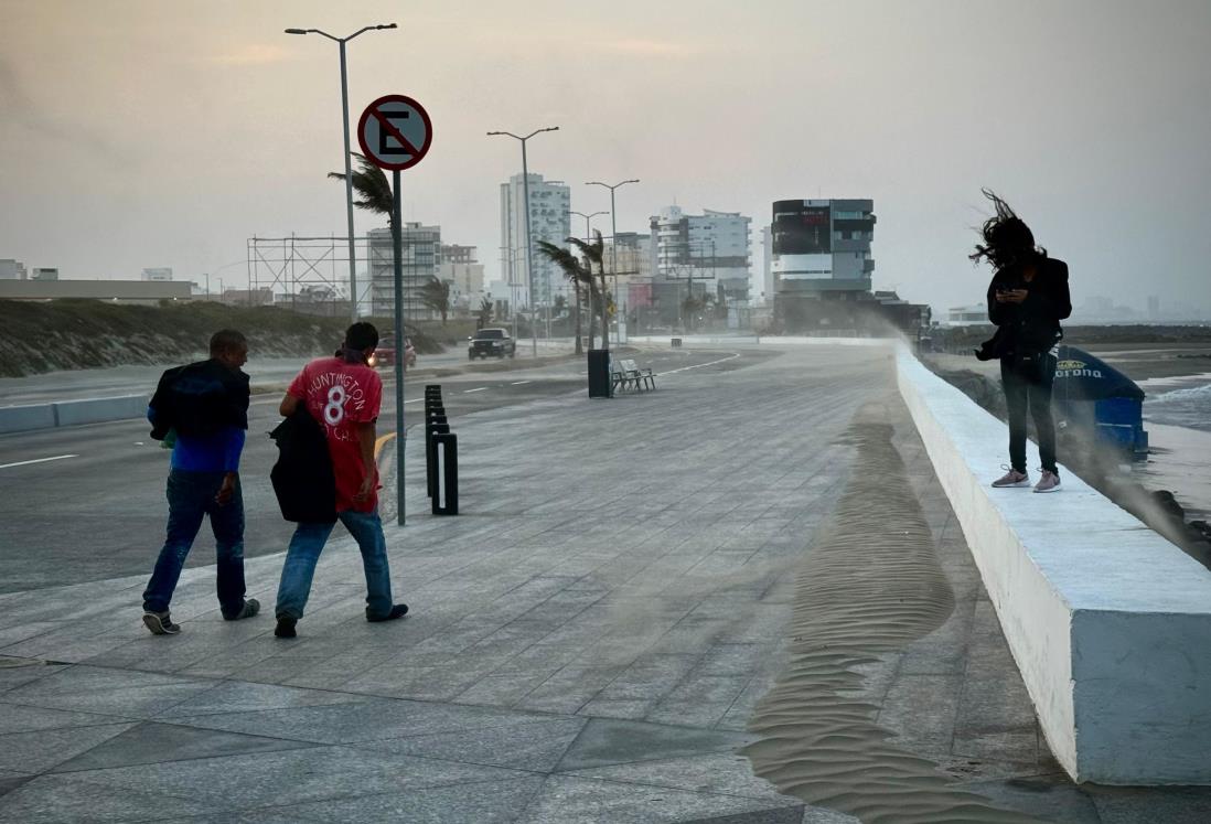 Esta es la racha máxima registrada por vientos de norte en Veracruz este 03 de abril