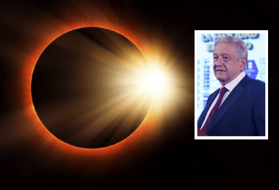 Anuncian taller sobre el eclipse solar en la conferencia de AMLO este viernes