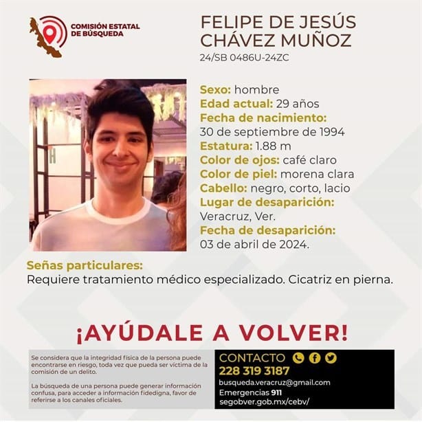 Buscan a joven autista desaparecido en la ciudad de Veracruz