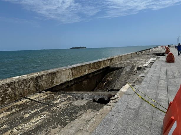 Eventos de nortes continúan fracturando el bulevar de Boca del Río