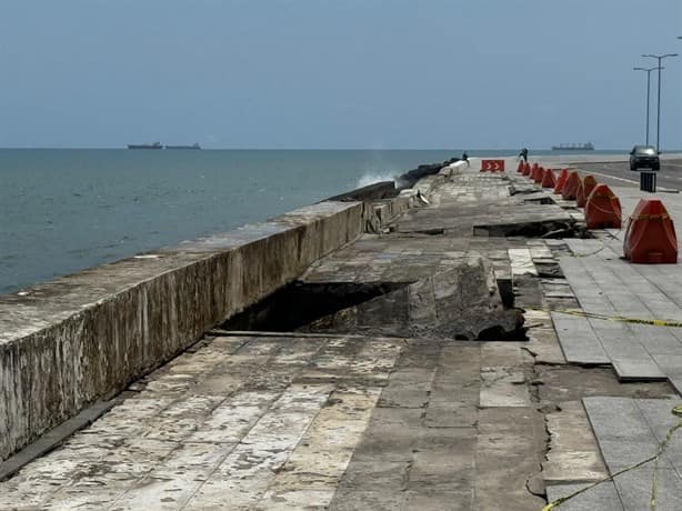 Eventos de nortes continúan fracturando el bulevar de Boca del Río