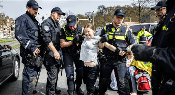 Greta Thunberg detenida en la Haya: Protesta contra subvenciones a combustibles fósiles