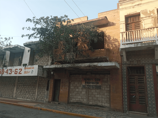 Casas abandonadas en el Centro de Veracruz ha sido tomada por la naturaleza