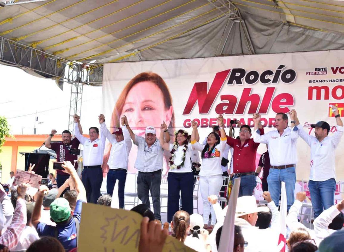 Rocío Nahle estuvo este domingo en Oluta; “Somos dos proyectos distintos al criticar a Pepe Yunes