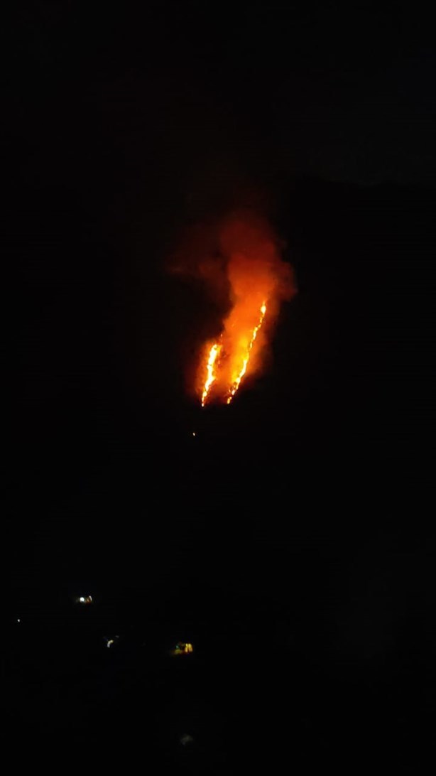 Incendio forestal causa alarma en comunidad de Atlahuilco