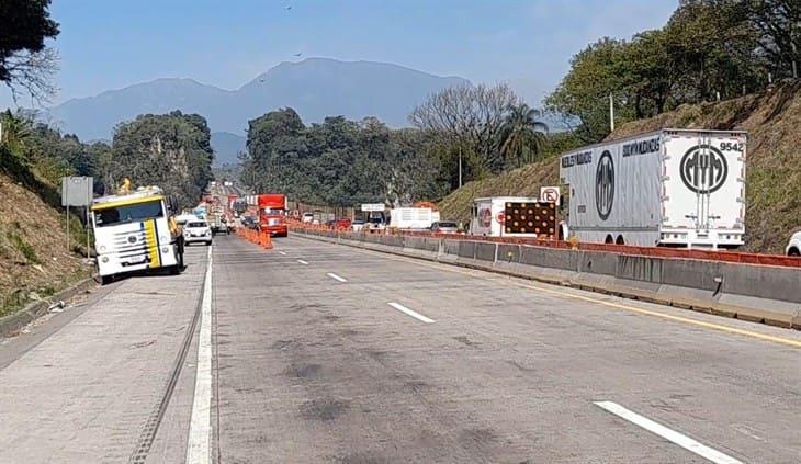 Reanudan trabajos en el Puente El Metlác; cierran dos carriles en la México-Veracruz