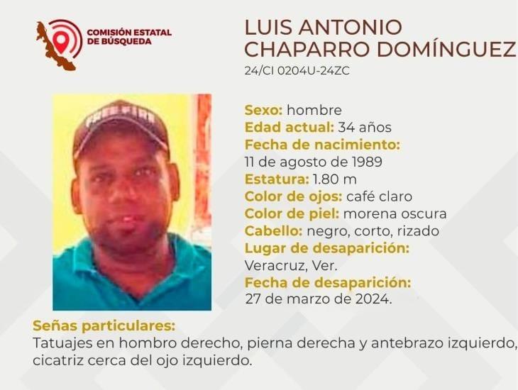 Luis Antonio desapareció en la ciudad de Veracruz; siguen sin localizarlo