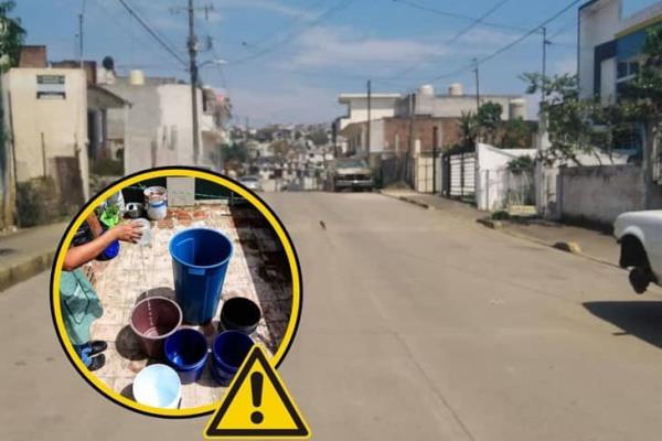 Colonia Higueras de Xalapa lleva 10 días sin agua; advierten con cerrar calles