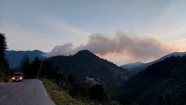 Incendio forestal avanza en las Altas Montañas de Veracruz