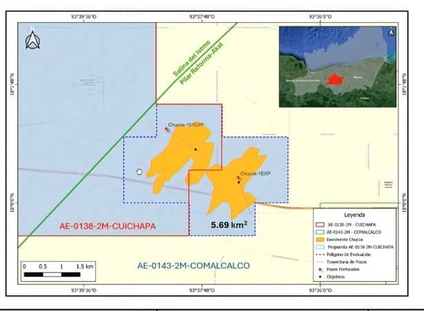 Pemex reconfigurará Campo Chucox a esta área en el sur de Veracruz