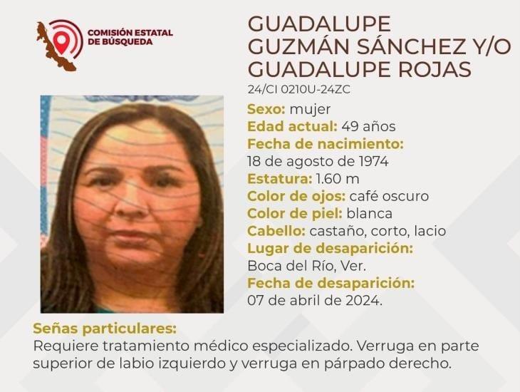 Desaparece mujer en la ciudad de Veracruz; requiere de atención médica