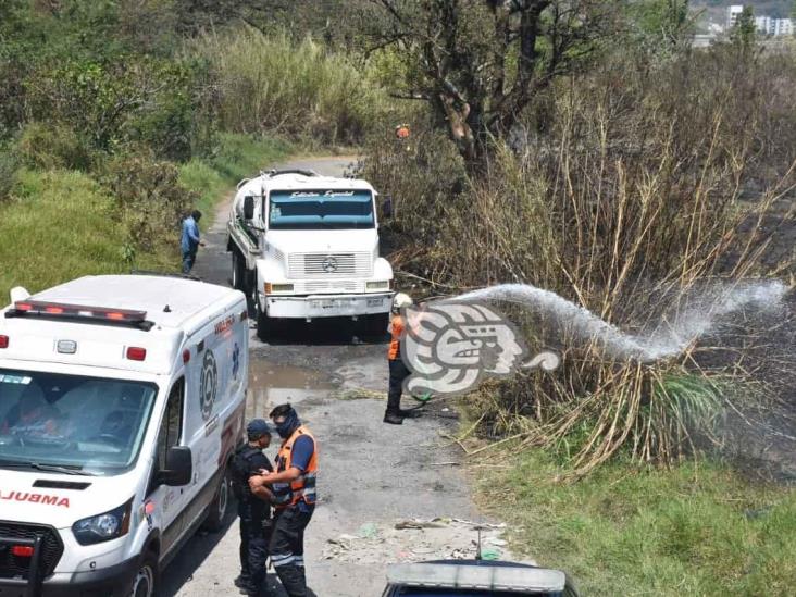 Incendio de pastizal pone en alerta a bomberos de Ixtaczoquitlán (+Video)