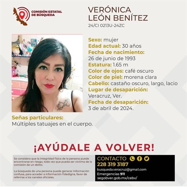Desaparece mujer en la ciudad de Veracruz; piden apoyo para localizarla