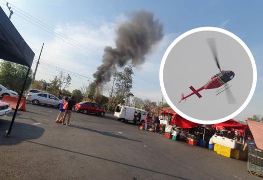 ¡Se desploma helicóptero cerca de Ciudad Universitaria! Autoridades de CDMX investigan