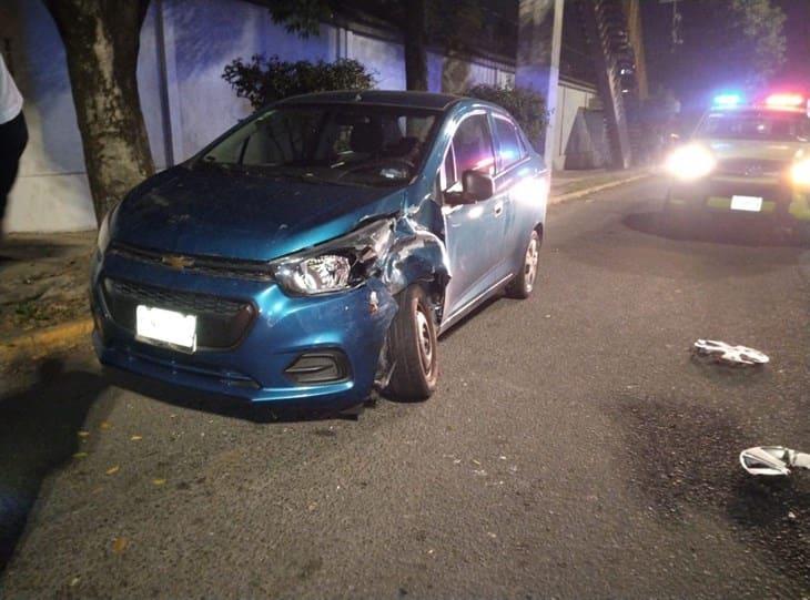 Se registra choque entre auto y taxi en el Boulevard Xalapa–Banderilla 