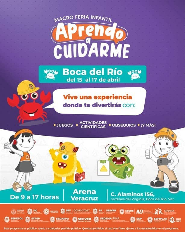 Veracruz es sede de la Feria Infantil “Aprendo a Cuidarme”