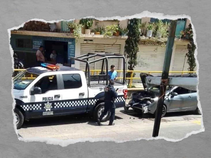 Patrulla de SSP y particular protagonizan choque en Xalapa