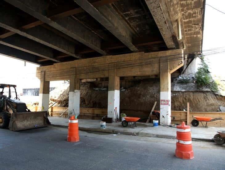 Así van los trabajos de mantenimiento en el puente Palma Sola de Coatzacoalcos