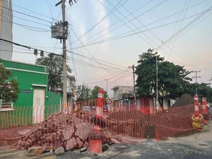 Esta calle de Veracruz estará reducida por obras de reparación