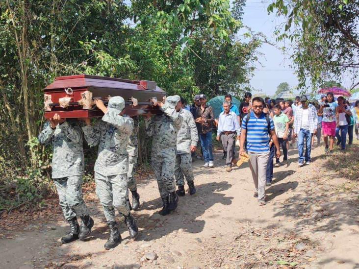 En Papantla, despiden a Guardia Nacional muerto durante ataque en Guerrero