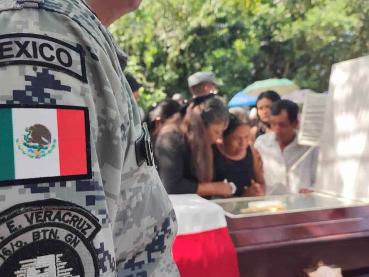 En Papantla, despiden a Guardia Nacional muerto durante ataque en Guerrero