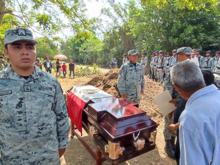 En Papantla, despiden a Guardia Nacional muerto durante ataque en Guerrero