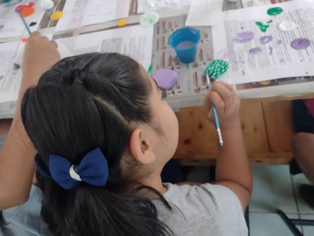 Actividades para niños, en Eco Biblioteca de Camerino Z Mendoza