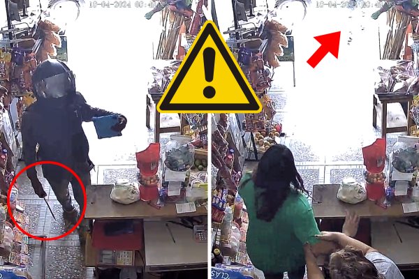 Embarazada enfrenta a ladrón durante asalto a tienda en fraccionamiento Hacienda La Parroquia, Veracruz |VIDEO