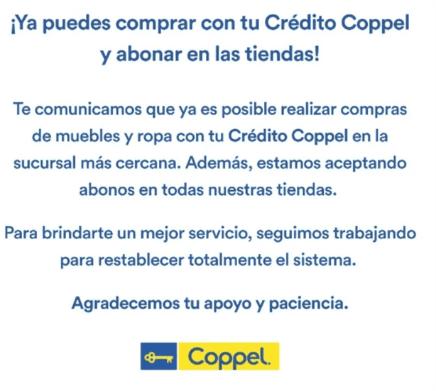 Coppel: ¿Se pueden hacer depósitos tras la caída del sistema?