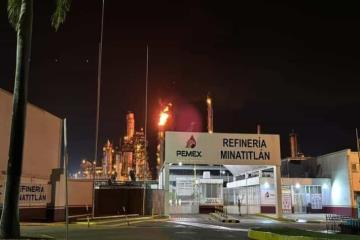Se registra explosión en refinería de Minatitlán