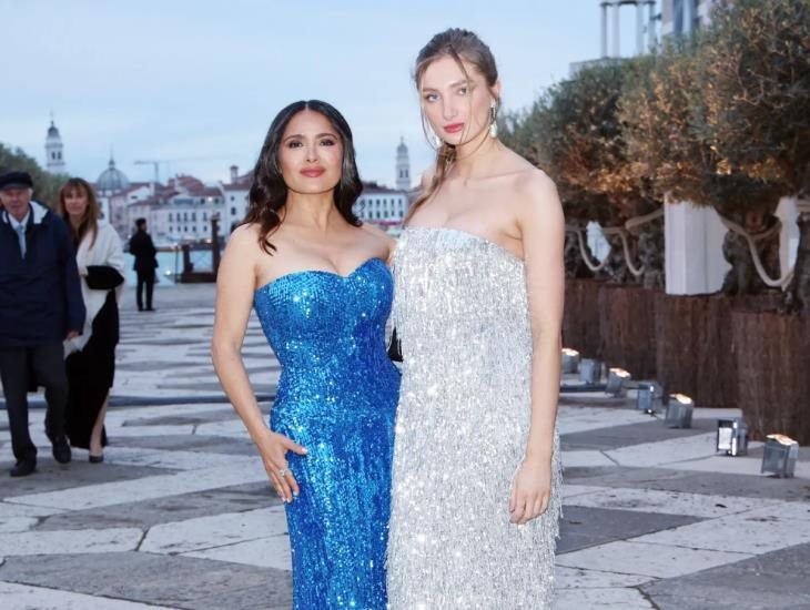 Salma Hayek presume increíble vestido en la Bienal de Venecia