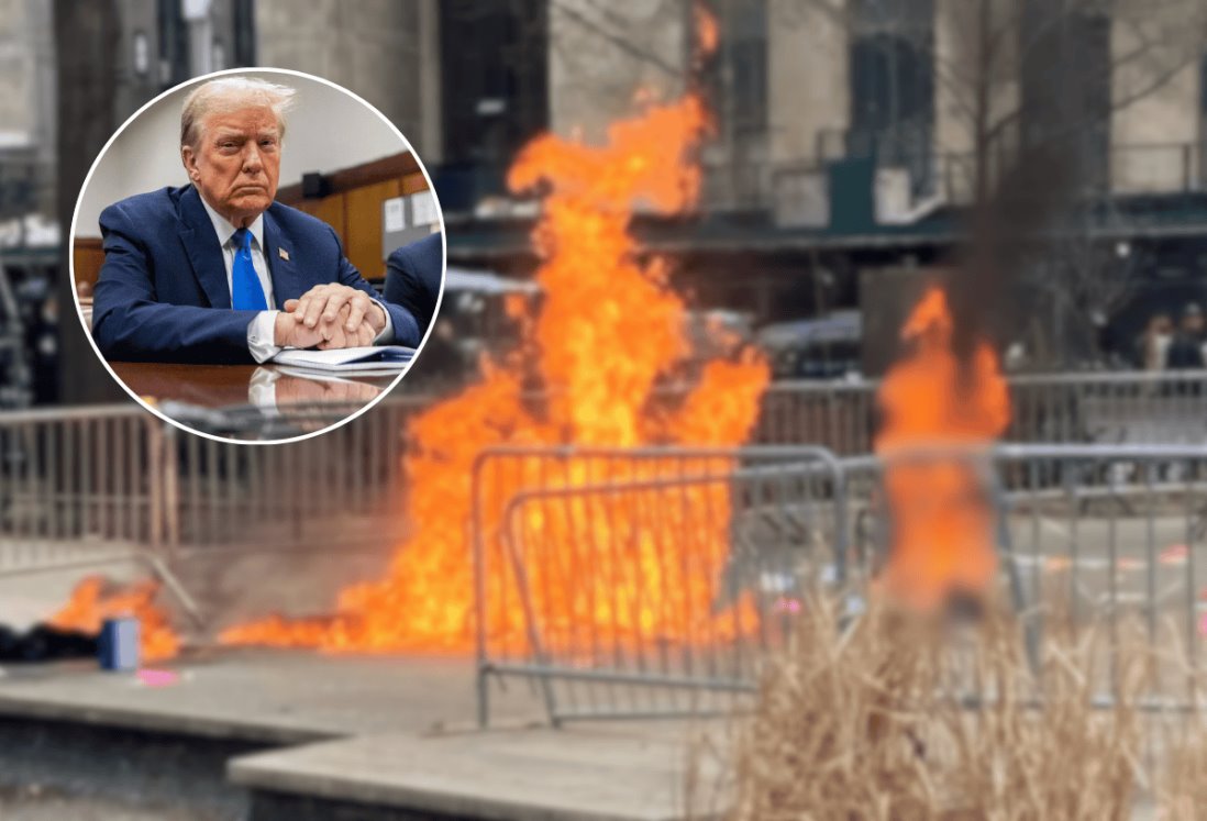 Protesta fatal en juicio de Trump: Hombre se prende fuego en Nueva York
