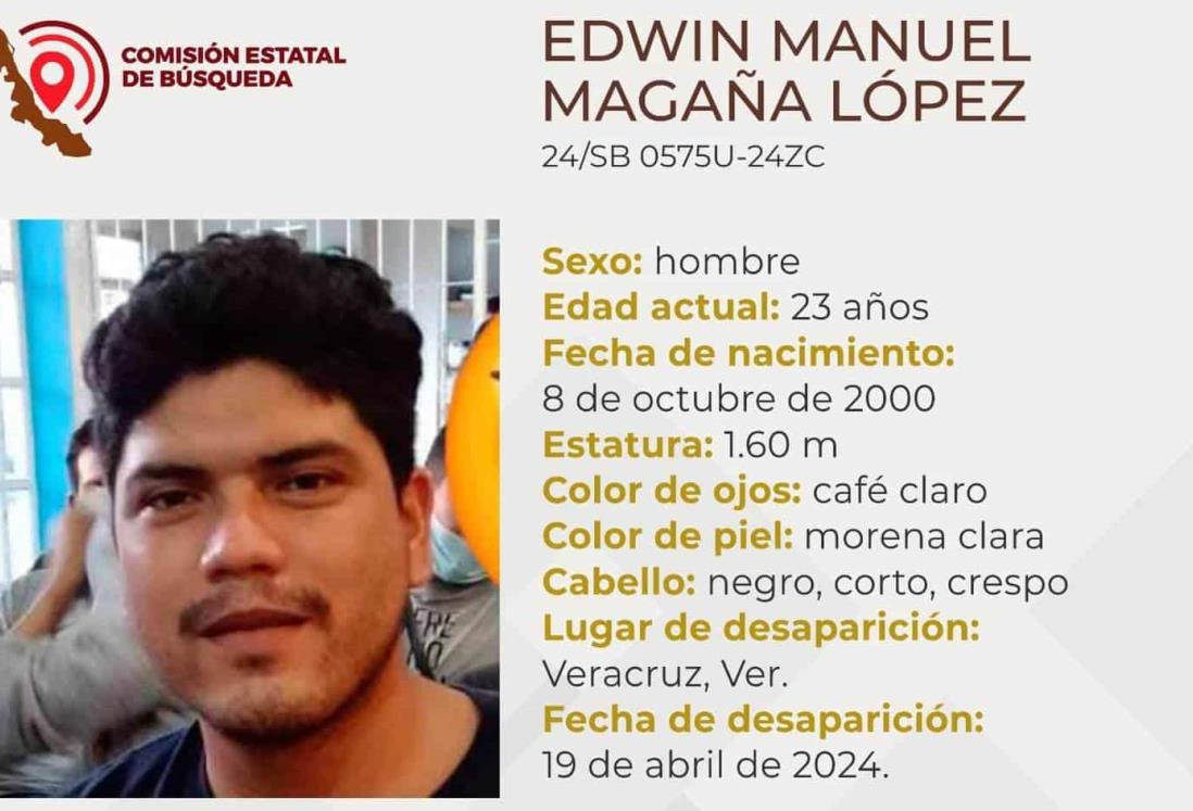 Desaparece el joven Edwin Manuel Magaña en el puerto de Veracruz