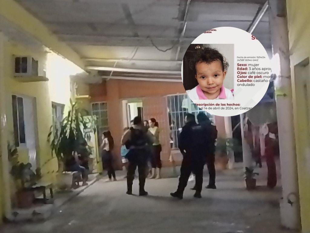 Buscan a familiares de niña de 3 años abandonada en cuartería de Coatzacoalcos