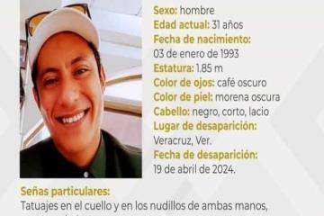 Piden ayuda para encontrar al joven David Jonatan en Veracruz 
