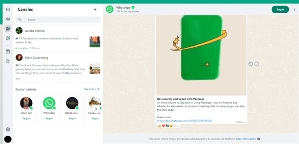 WhatsApp empieza a emplear en México un cambio sustancial de la app