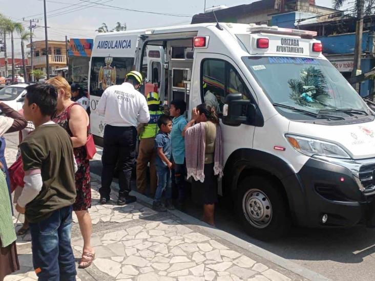 Carambola en Orizaba les causa crisis nerviosa; 8 lesionados