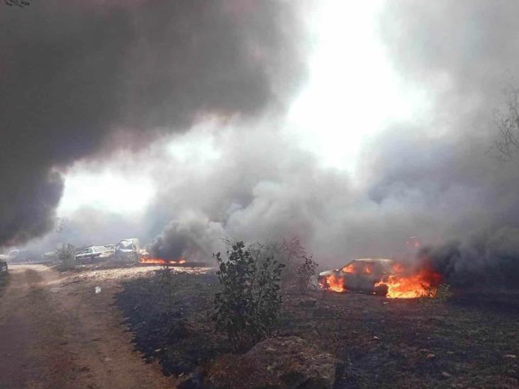 ¿Fue provocado? Reportan incendio en corralón de Emiliano Zapata (+Video)