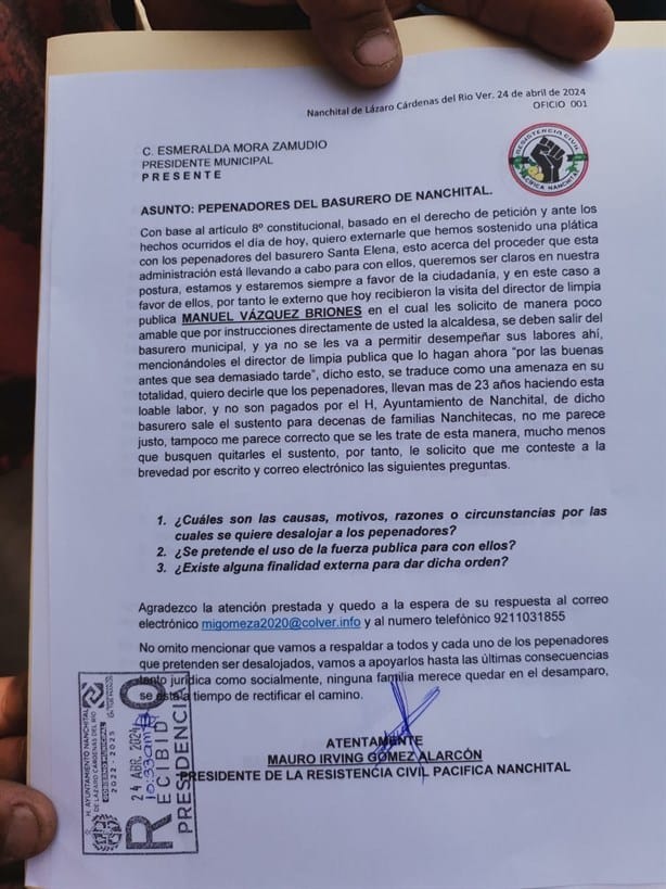 Acusan a Limpia Pública de Nanchital de desalojar a recolectores del basurero municipal