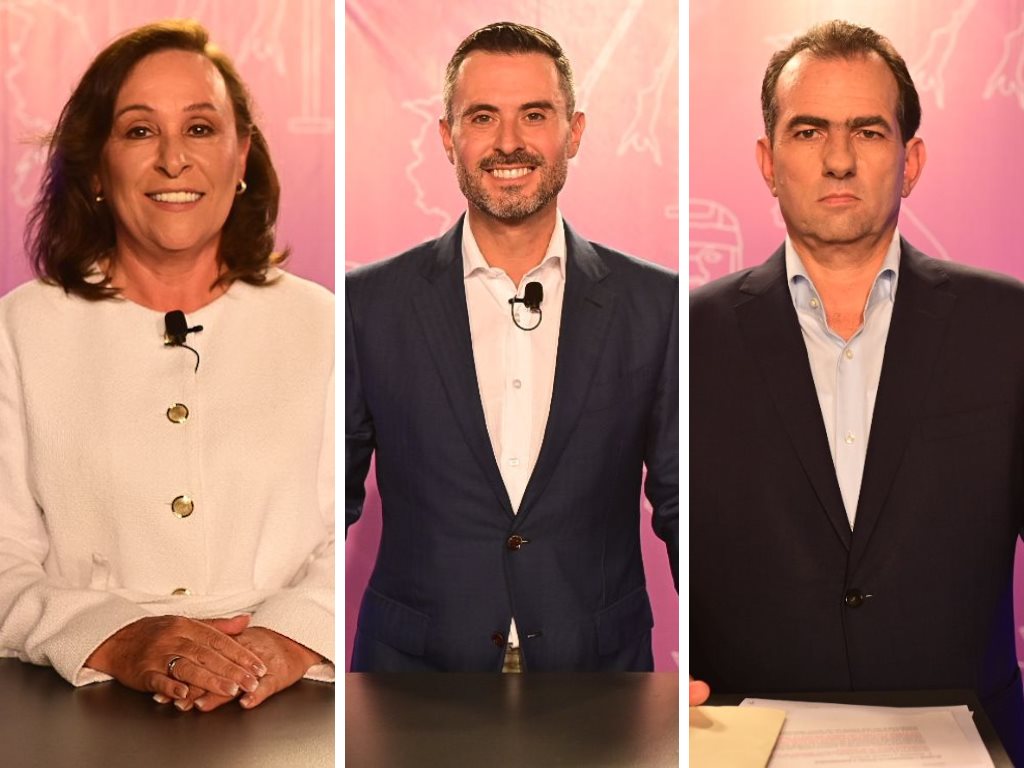 Así arrancó el debate por la gubernatura: Nahle y Yunes se enfrentan, Deschamps los acusa de ser “la vieja política”